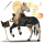 sportló knabstrupper (cirkuszi köröző ló) fekete leopárd