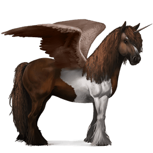 szárnyas sportunikornis gypsy vanner sárga tobiano