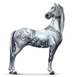 pompás ló ezüst