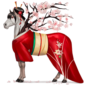 pompás ló cseresznyevirág