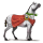 sportló knabstrupper (cirkuszi köröző ló) pej